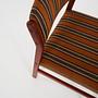 6x Vintage Stuhl Teakholz Textil Braun 1970er Jahre 10