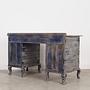 Vintage desk Pine grey 1960s 14