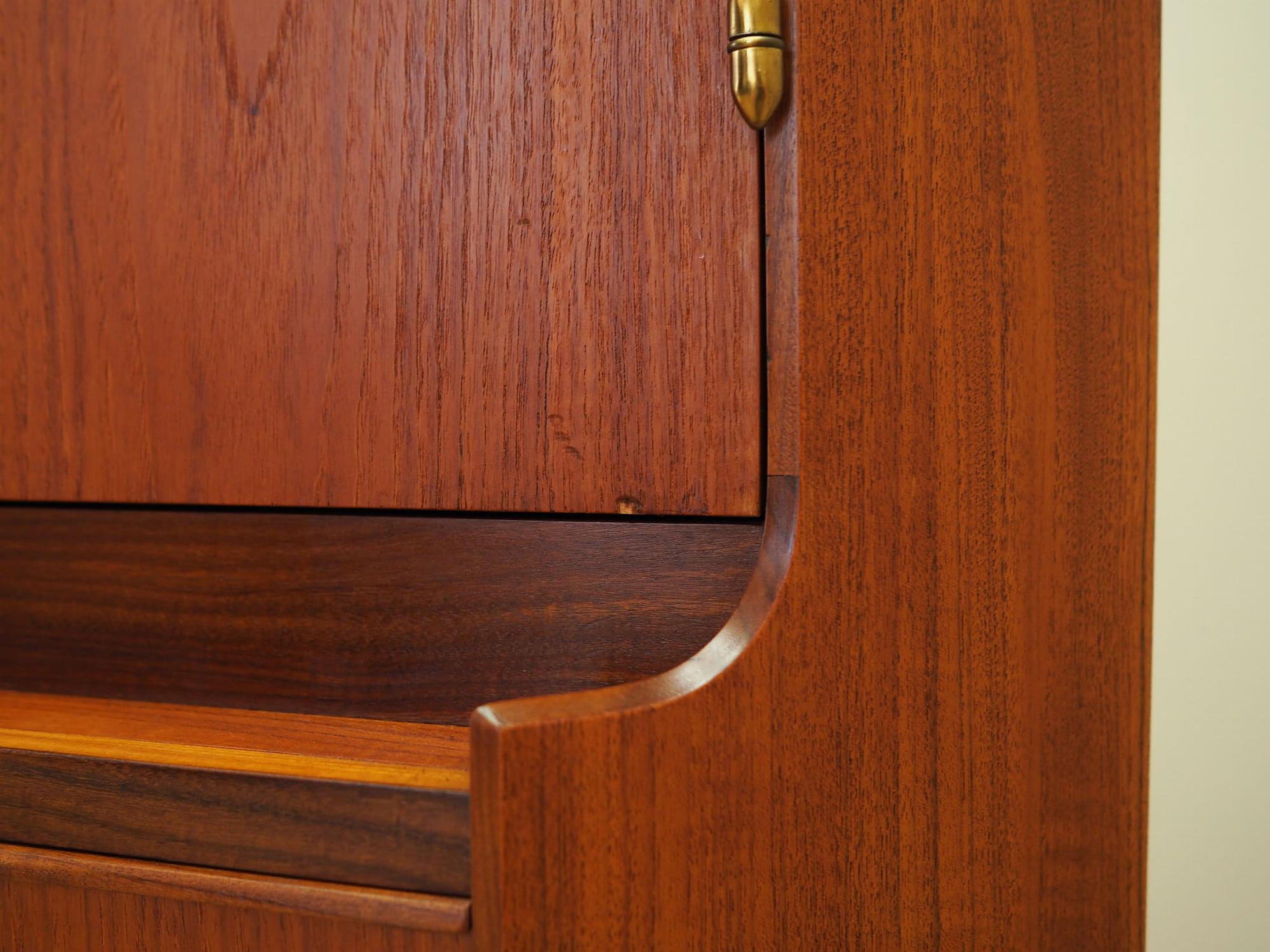 Vintage corner cabinet teak brown 1970s 12