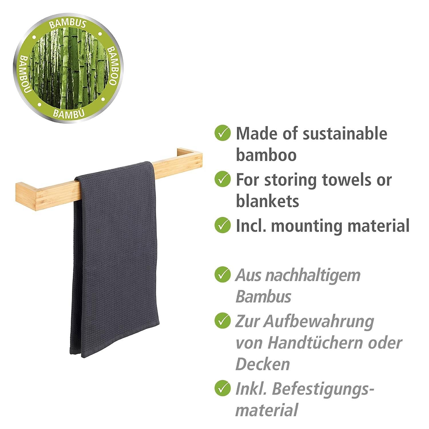 Handtuchstange Bambusa Bambus Natur Breite: 60 cm 3