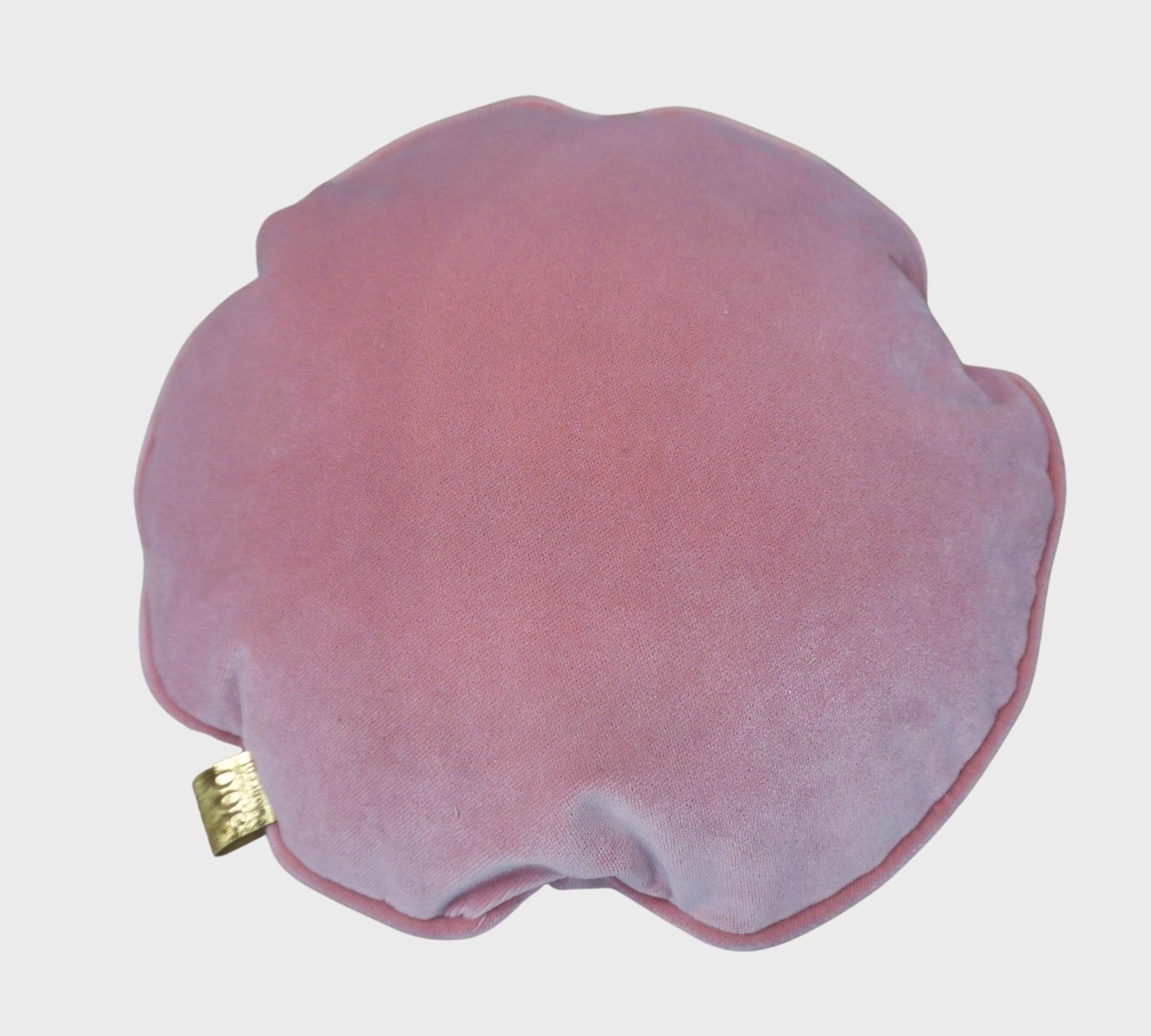 Kissen Circle Cushion Samt Rosa Ø 30cm inkl. Füllung  2