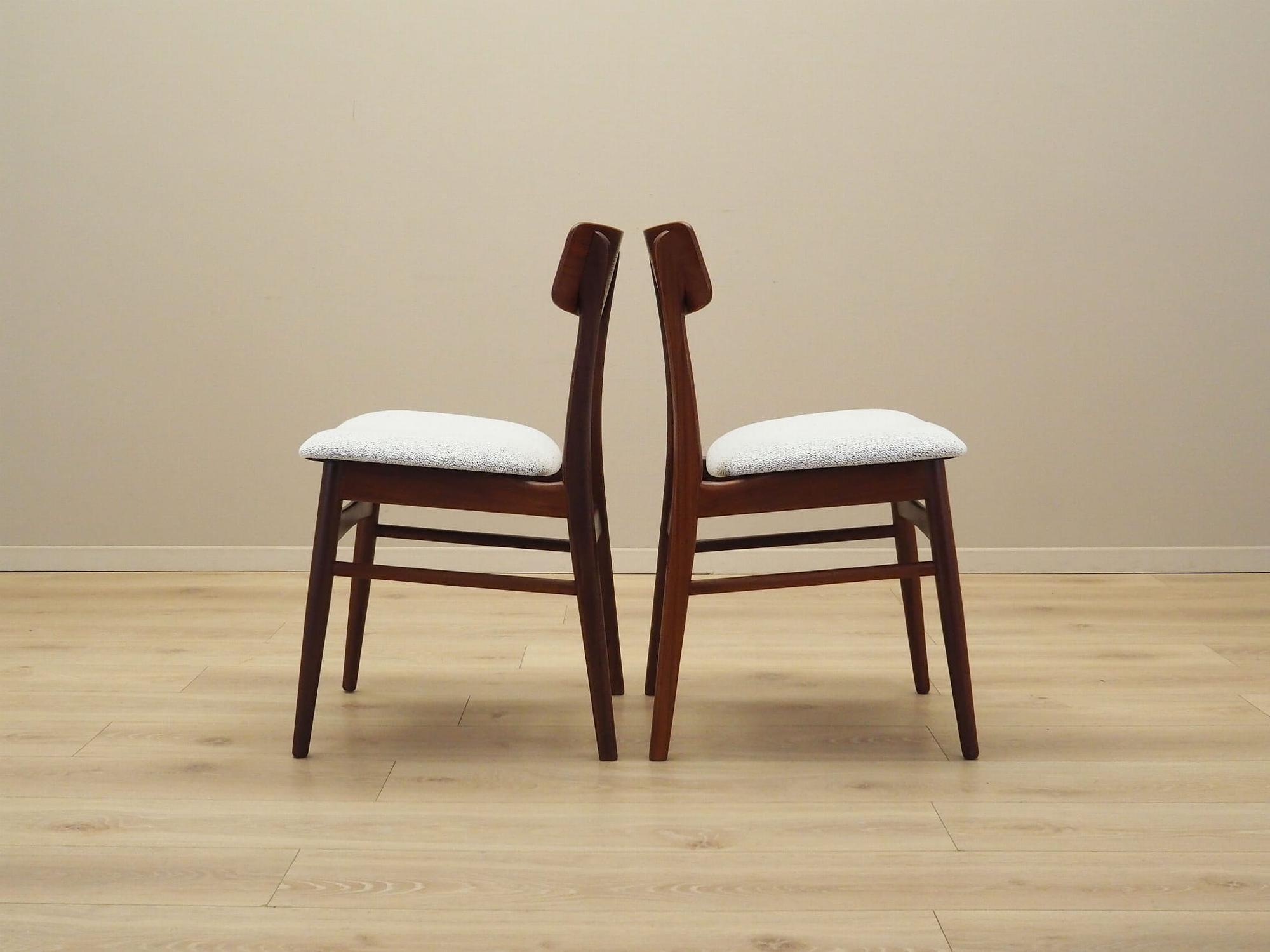 2x Esszimmerstuhl Teakholz 1970er Jahre 6