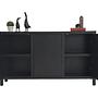 Sideboard Teakholzfurnier Schwarz 3