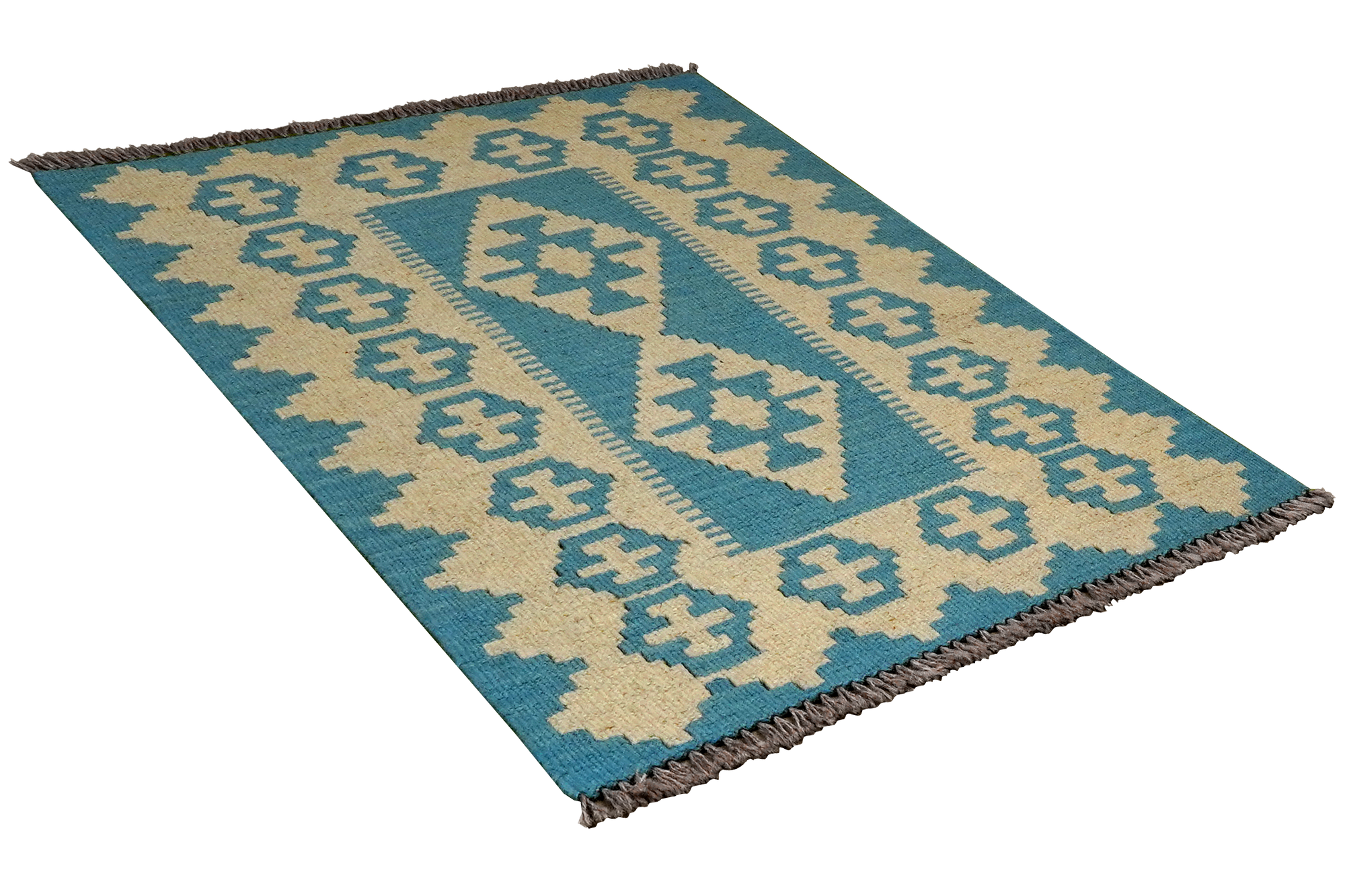 Kilim Gashgai Teppich Blau 2
