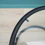 Vintage side table glass metal black 1970s 6