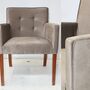 Armlehnstuhl Freesia Samt Beige 2
