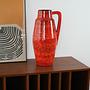 Ceramic Vase Red 1960s 1