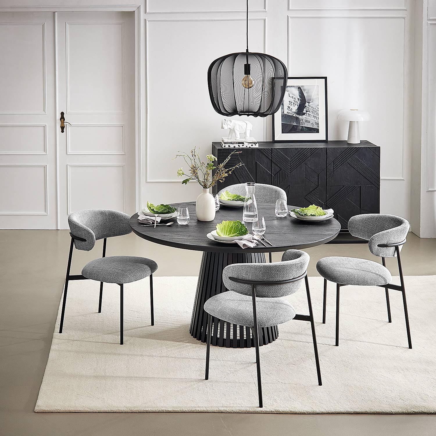 2x Upholstered chair Podington Grey 3