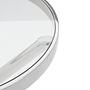 Tavolino rotondo acciaio inox argento 2