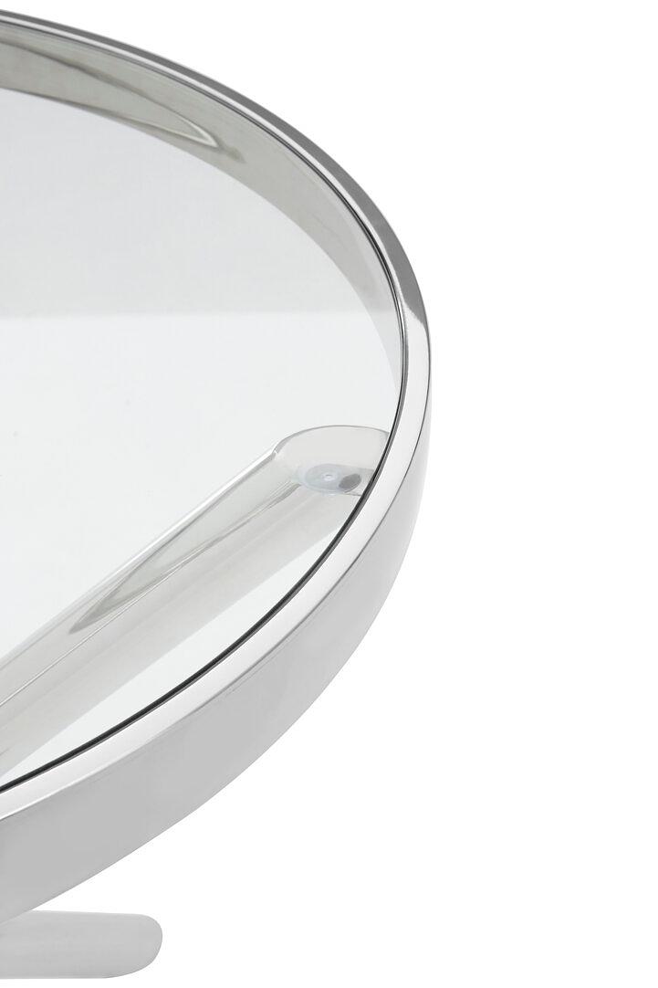 Tavolino rotondo acciaio inox argento 2