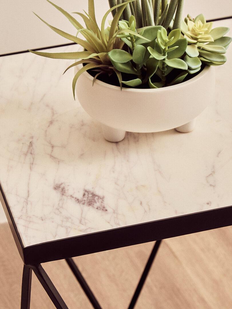 Shalimar Square Black Finish Basis-Beistelltisch 4