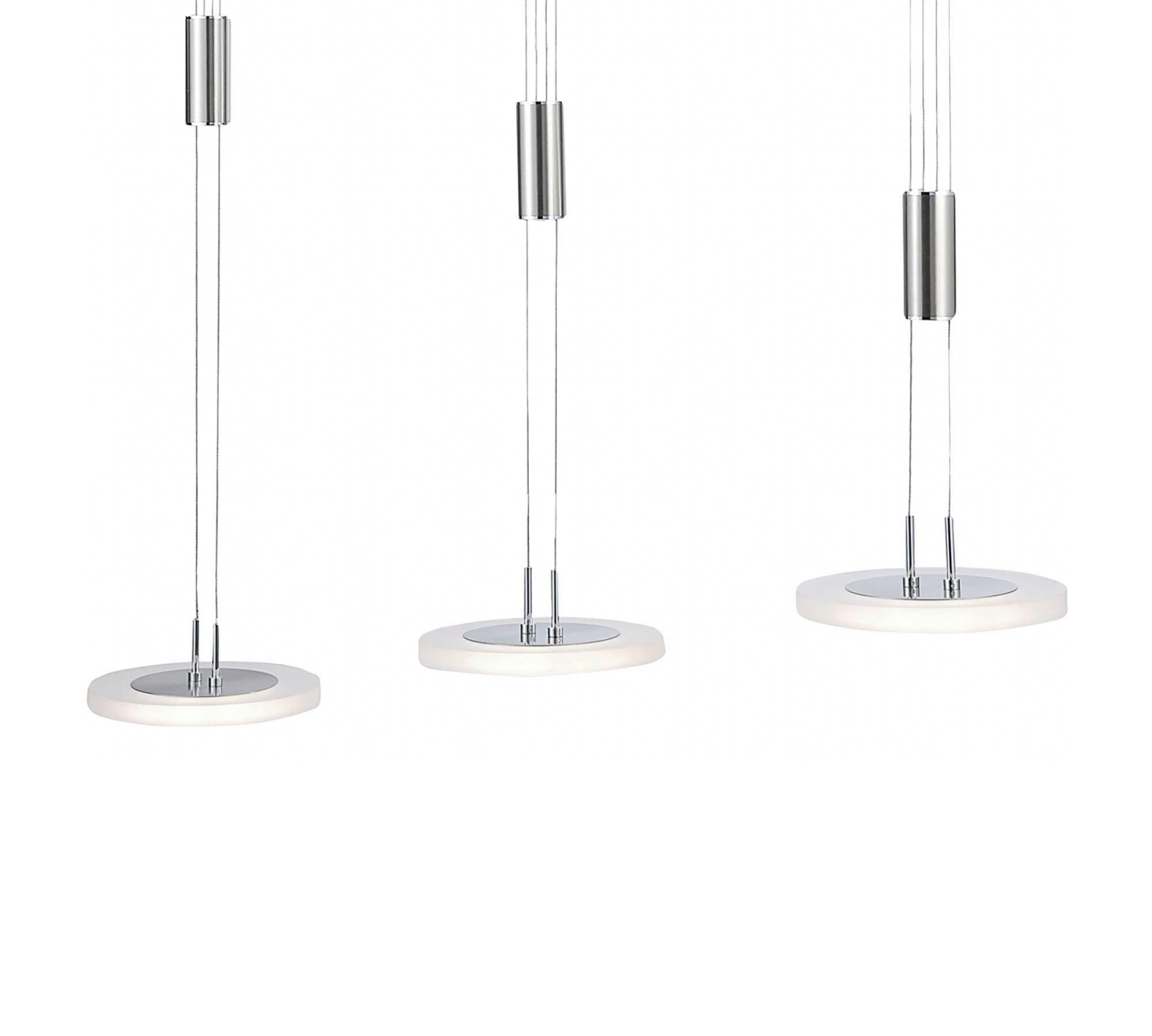 LED-Pendelleuchte 3-flammig Silber 1