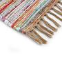Kilim Chindi Teppich Baumwolle Polyester Taupe 60 x 110 cm 3