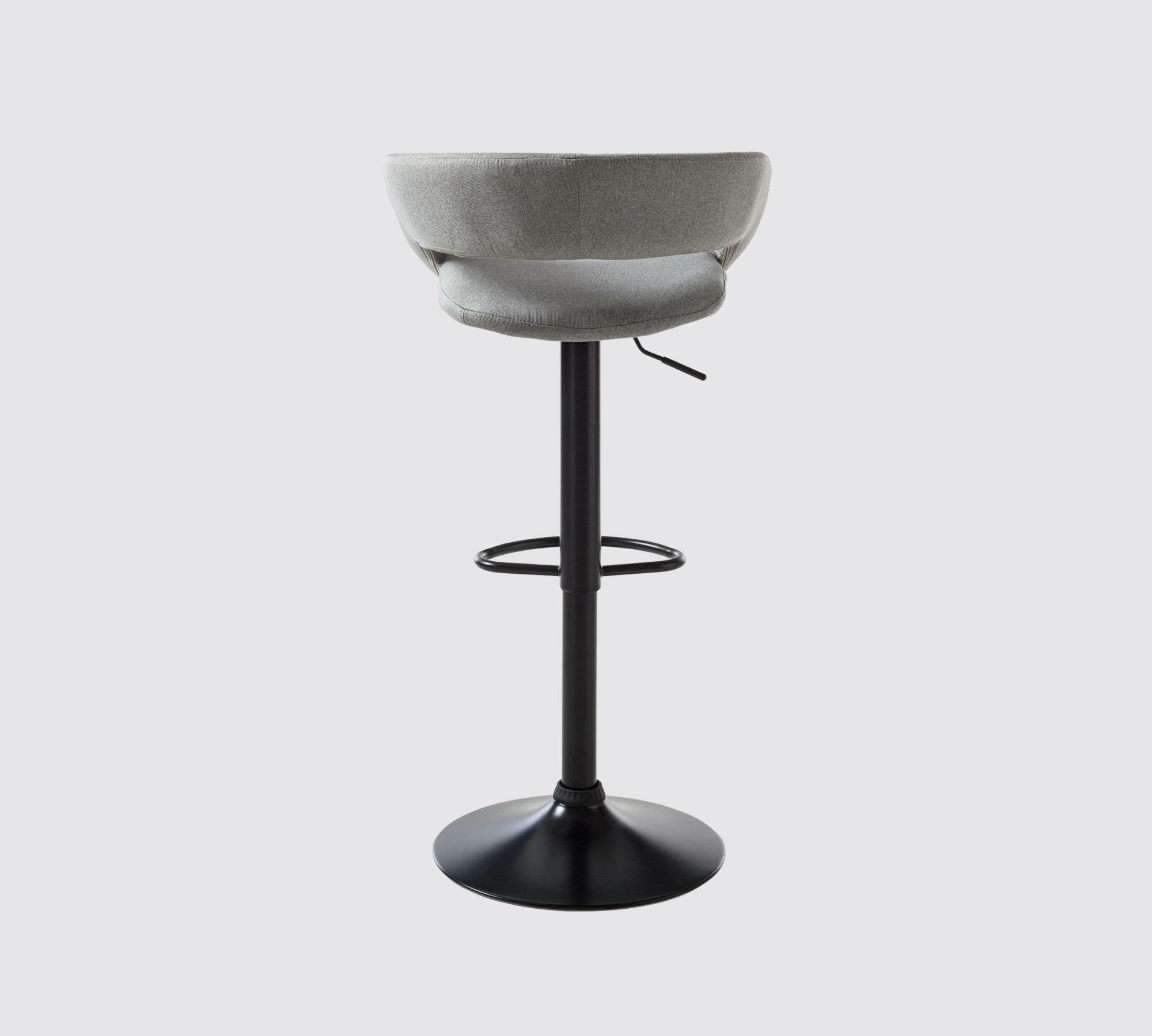 2x Barhocker Höhenverstellbar Webstoff Cors Granit 5