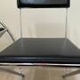 2x 90‘s Stuhl Stahl Leder Schwarz 7