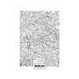 Berlin map art print with frame Multicolored 1