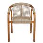Garden chair BAYONNE set of 2 acacia wood beige 3
