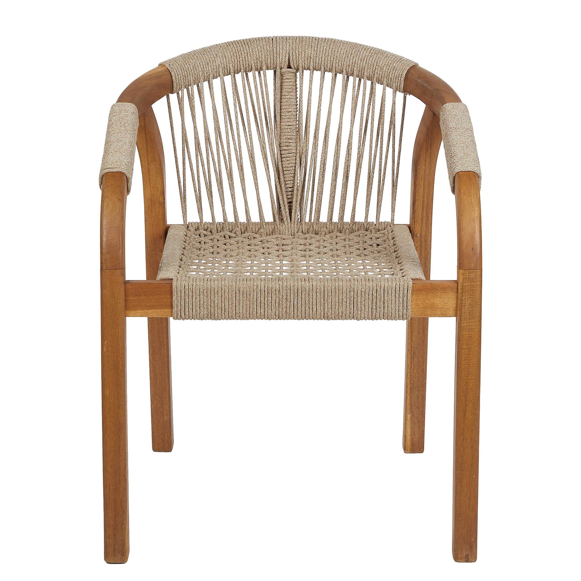 Garden chair BAYONNE set of 2 acacia wood beige 3