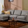 Sofa 3-Sitzer Chaiselongue Links Rechts Woven Grau 0