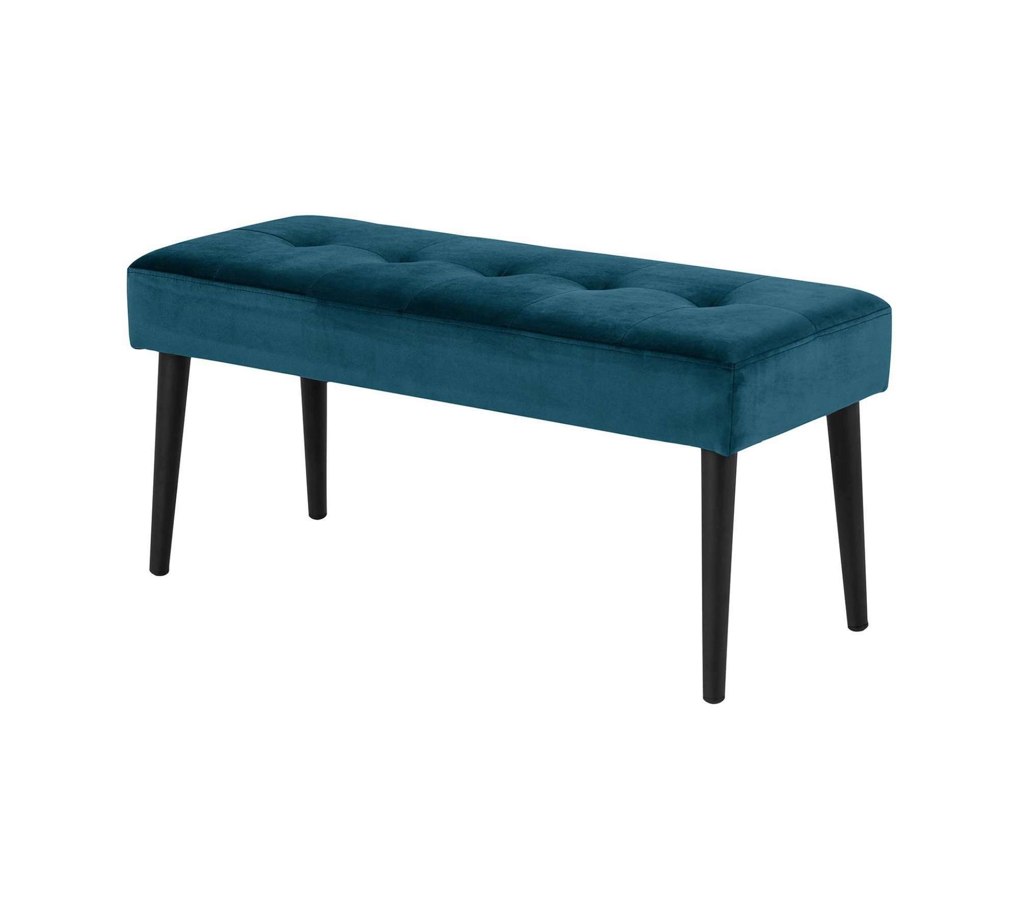 Polsterbank Samt Metall Blau 2