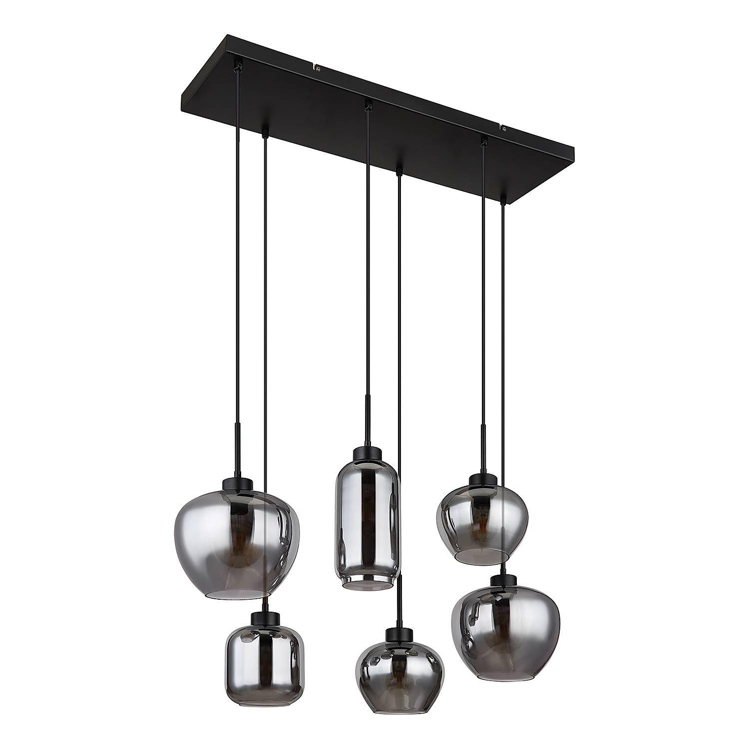 Pendant light Type E 6-Light Colored glass Iron Matte 3