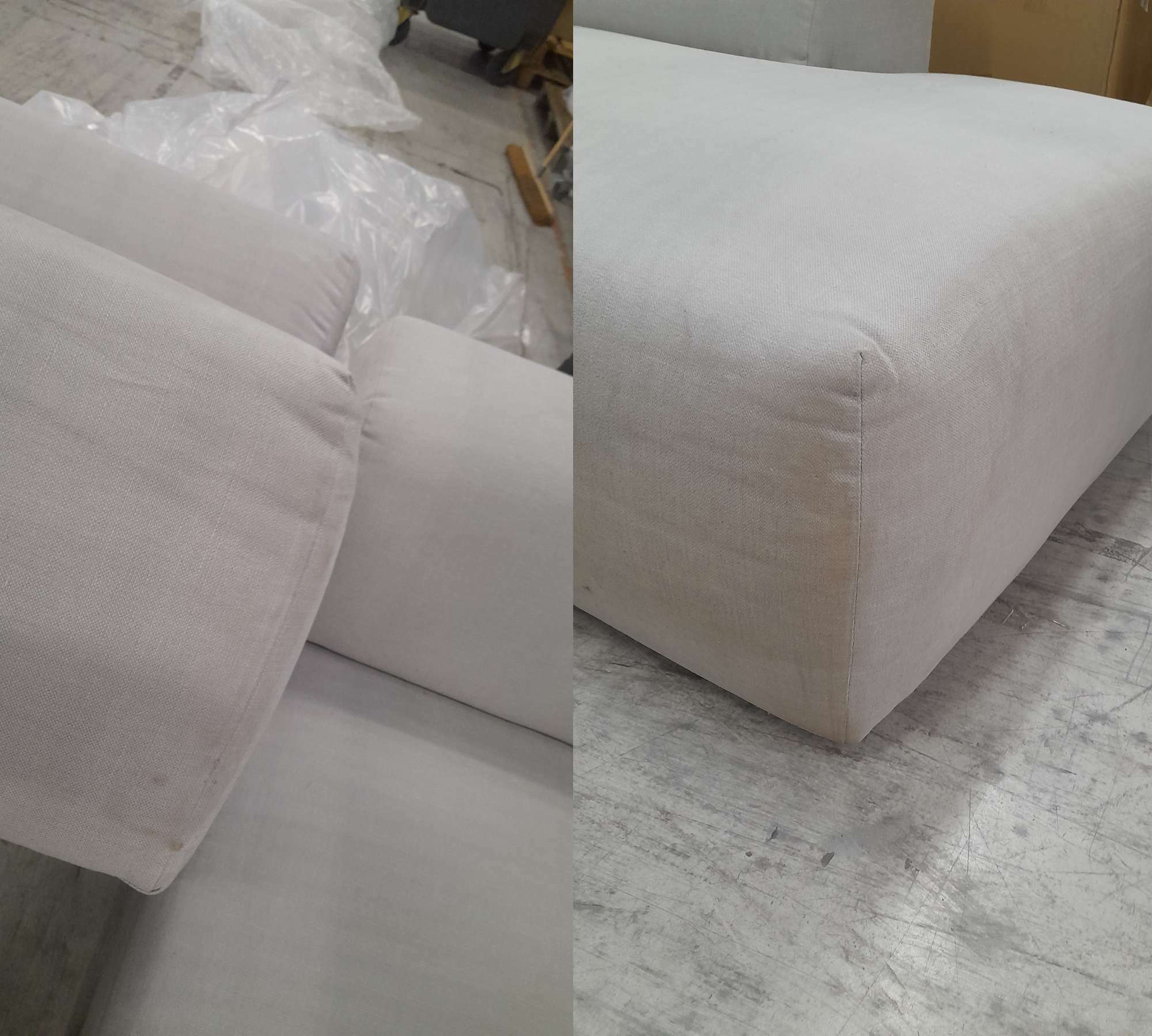 Pyllow Ecksofa Webstoff Sandgrau 7