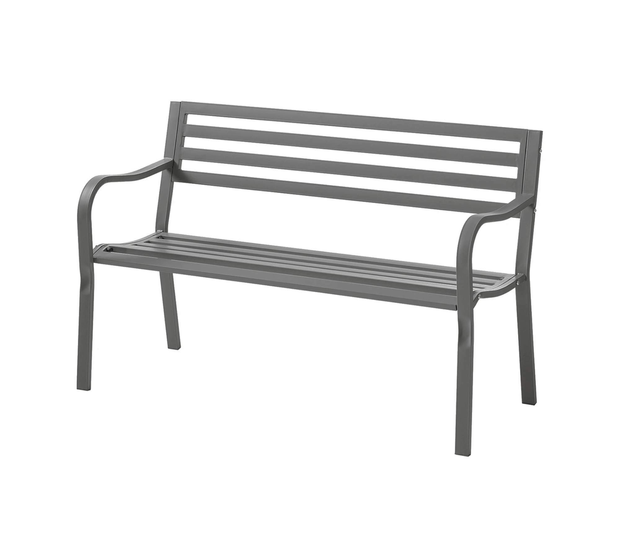 Gartenbank Stahl Grau 0