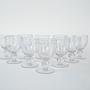 Champagne glass set with bubbles transparent 1970s 2
