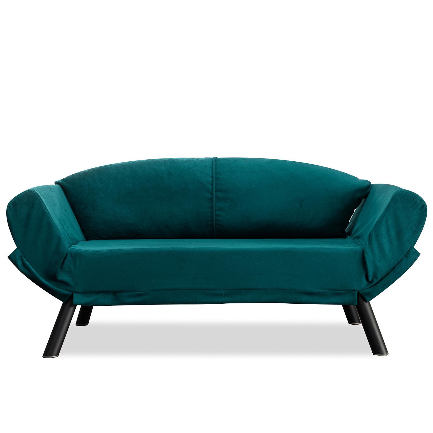 Genzo Schlafsofa 2-Sitzer Petrol Blau 2