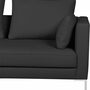 Marinus Sofa 2-Sitzer Leder Metall Dunkelgrau 5