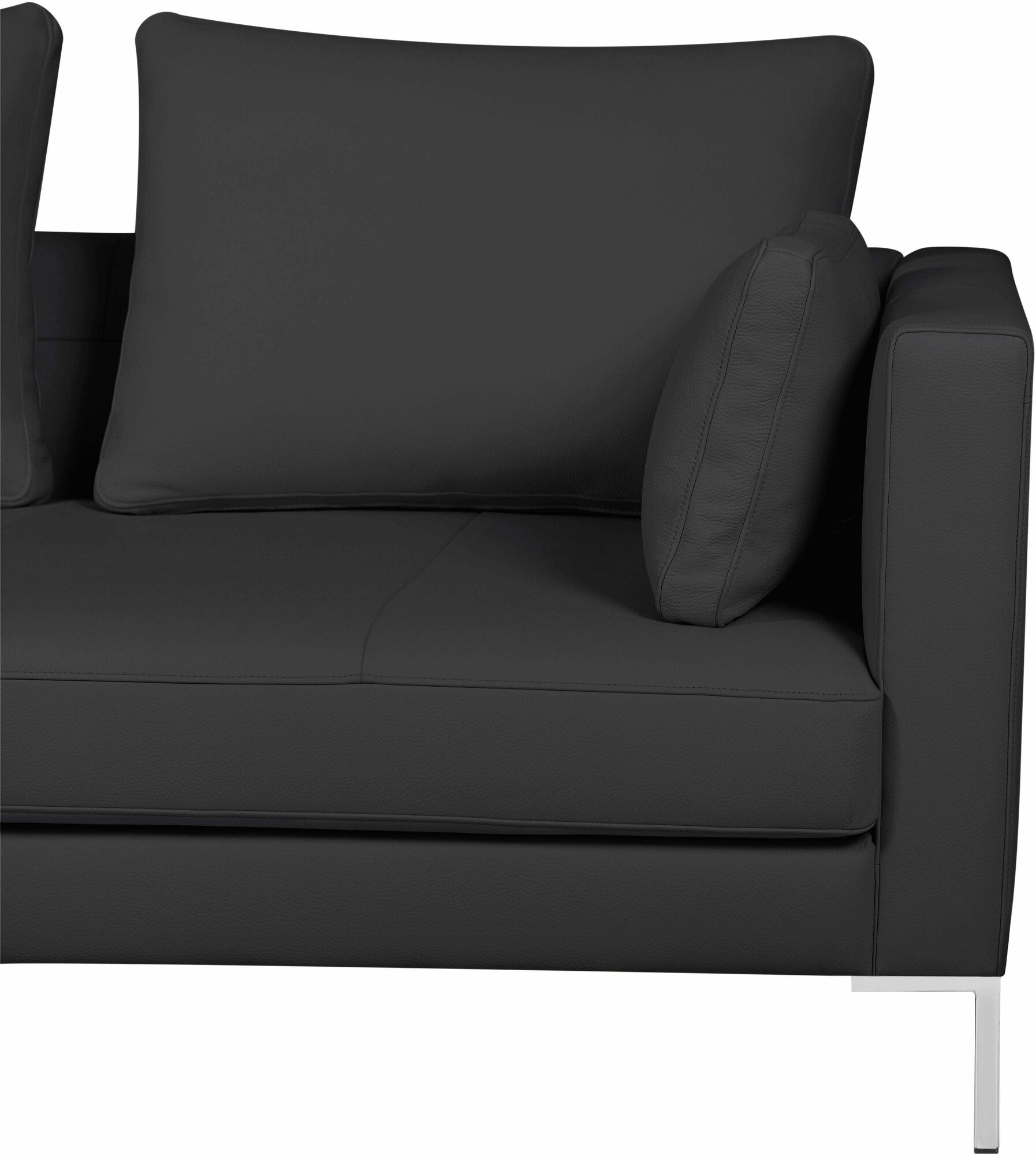 Marinus Sofa 2-Sitzer Leder Metall Dunkelgrau 5