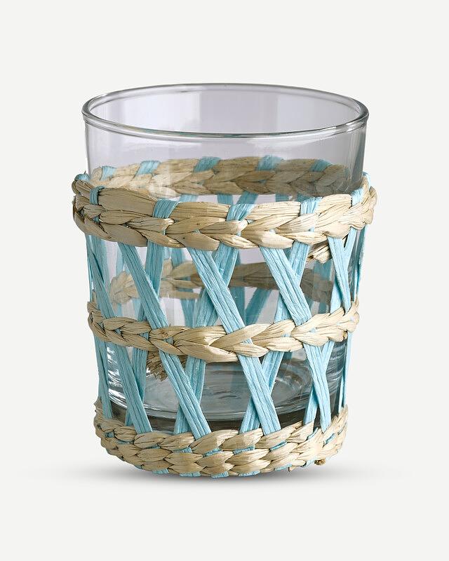 6x Reed Drinking Glasses Set Multicolor Reliving 2