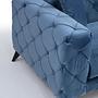 Como Sofa 2-Sitzer Blau mit schwarzen Beinen 3