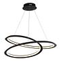 LED Pendelleuchte Swirl Aluminium Stahl Schwarz 0