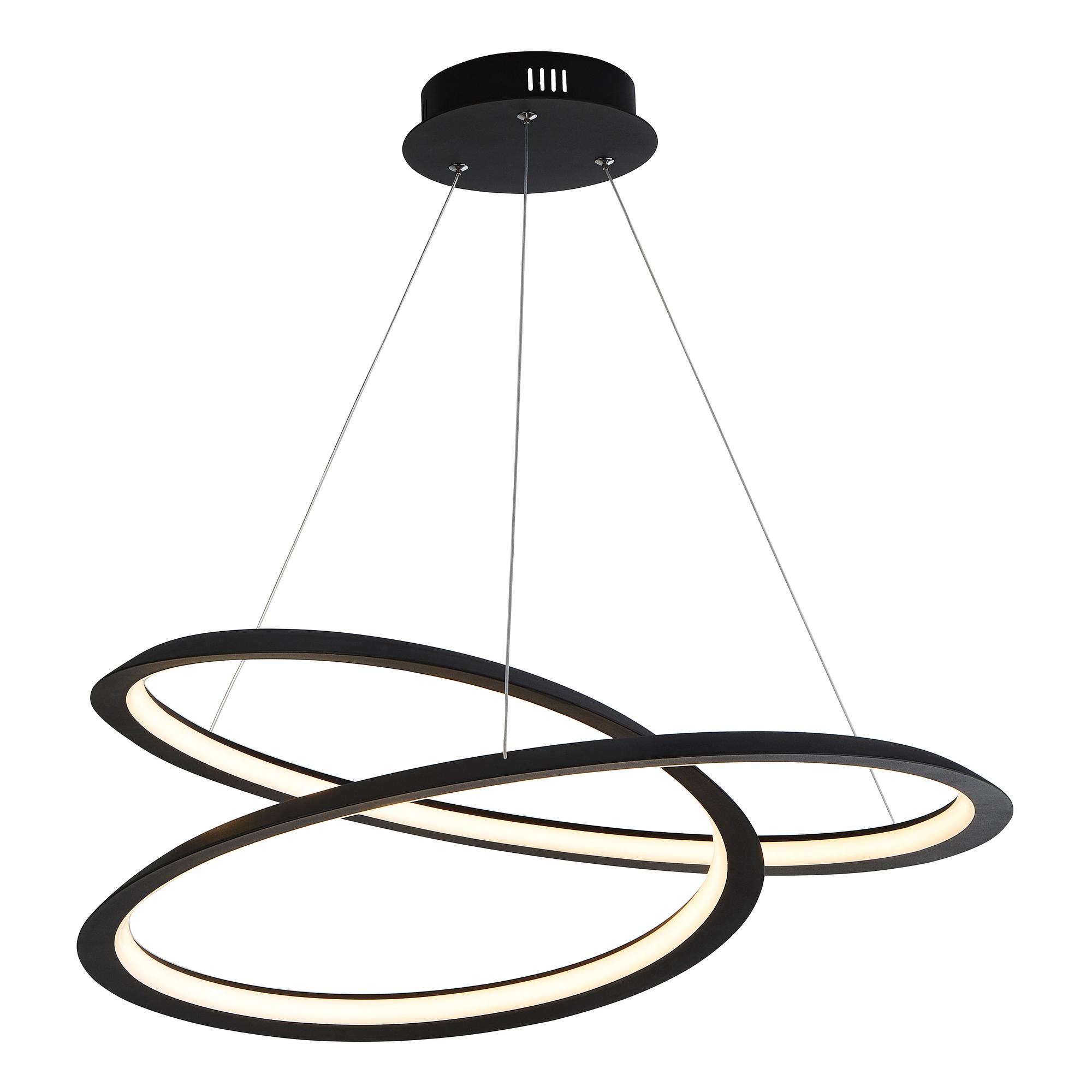 LED Pendelleuchte Swirl Aluminium Stahl Schwarz 0