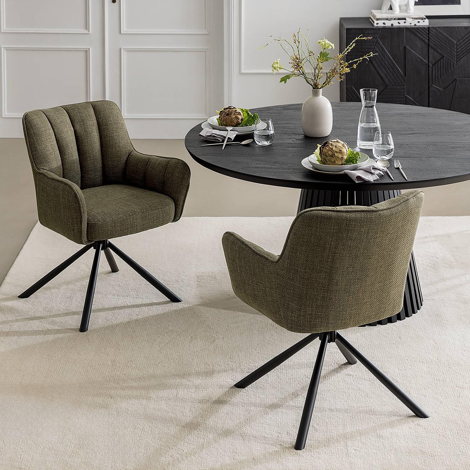Swivel Armchair Guadabli Olive Green 3