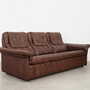 Sofa Leather Brown 1970s 4