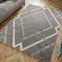 Wollmischteppich Architect Trellis Grau 160x230 0