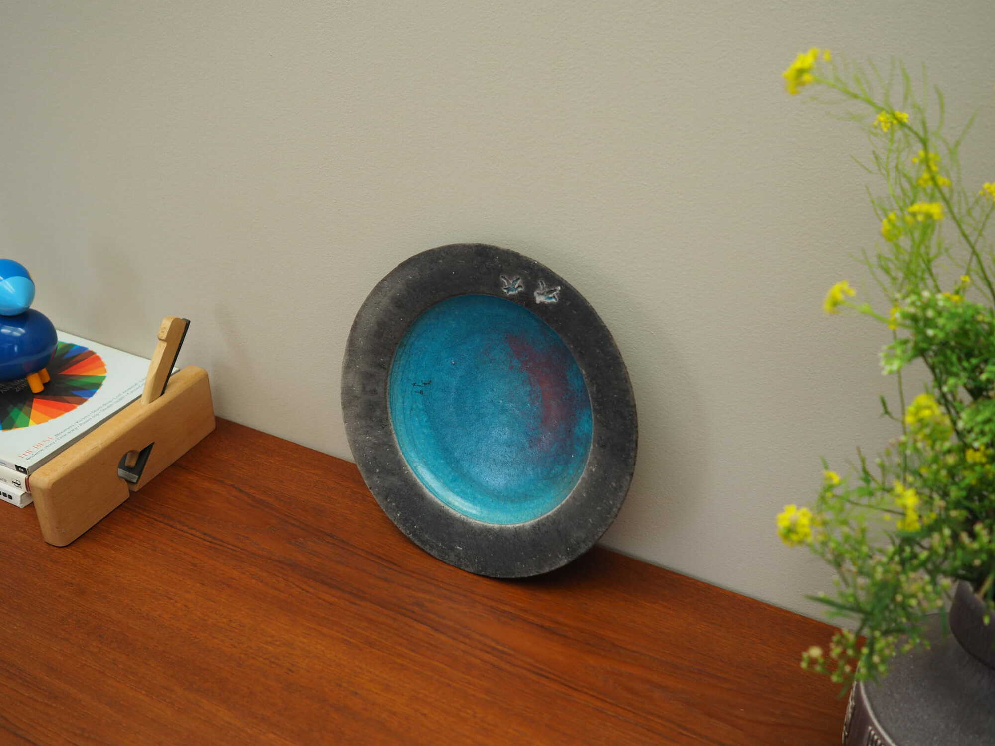 Plate Ceramic Multicolored 1960s 3