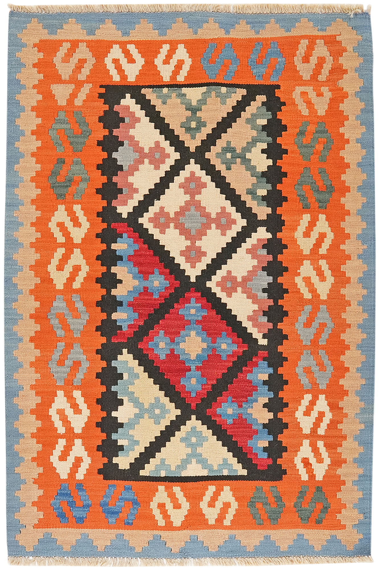 Kilim Gashgai Teppich Mehrfarbig 0