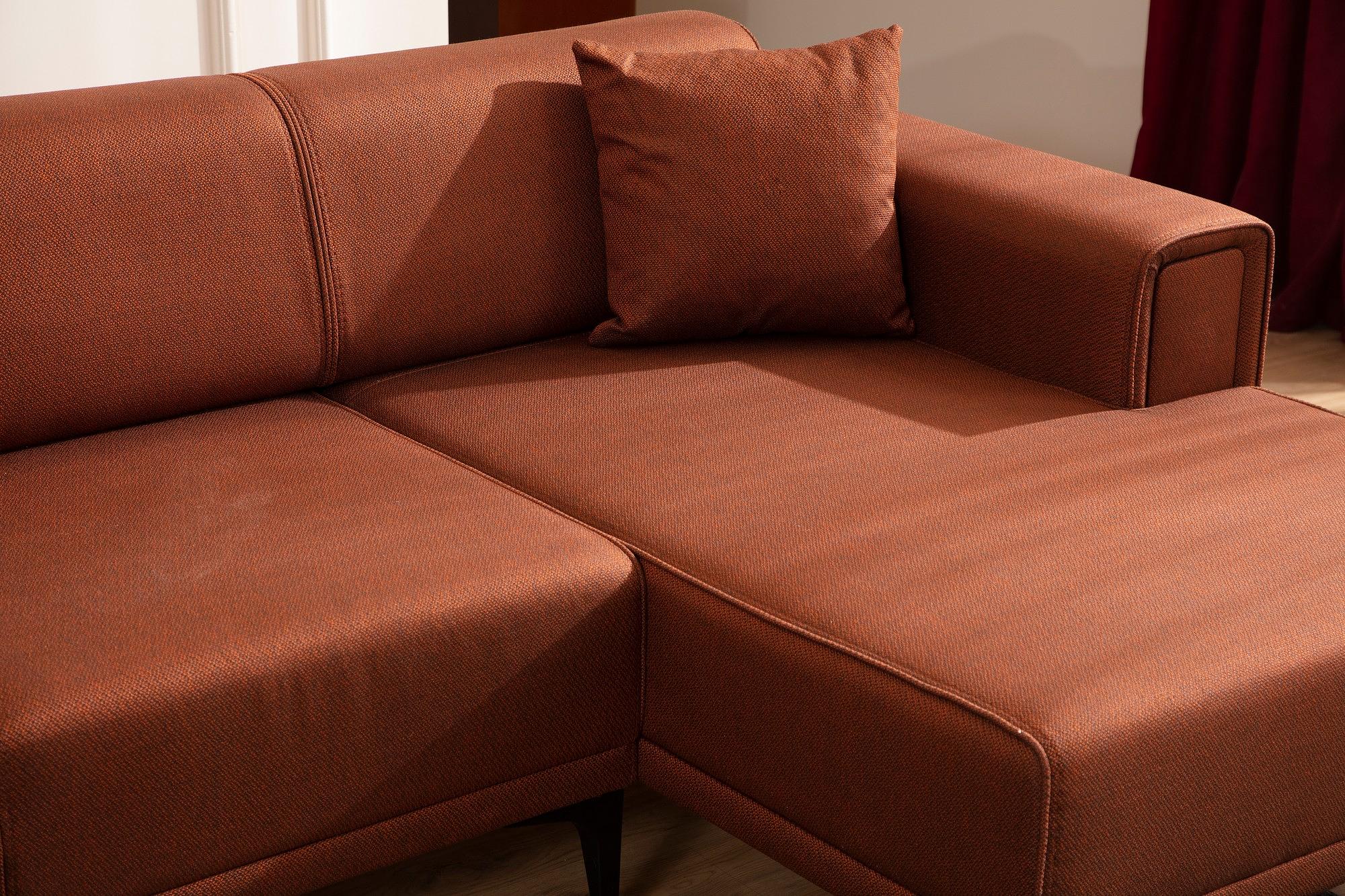 Horizon Ecksofa Rechts Rot 2