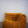 Togo Ecksofa Cord Goldgelb 0