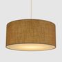 Leinen-Pendelleuchte Beige 0