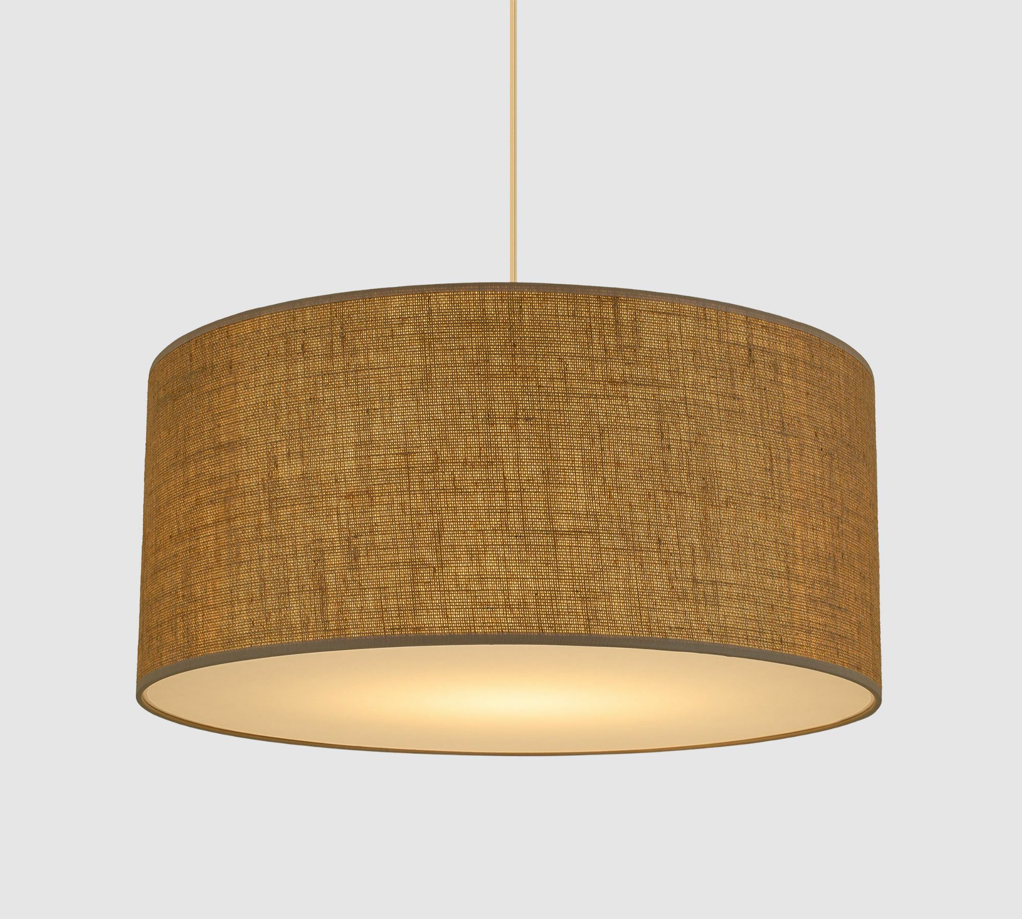 Leinen-Pendelleuchte Beige 0