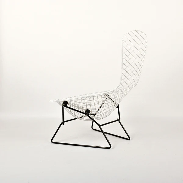 Bertoia Bird Chair Stahl Weißes Gestell 2