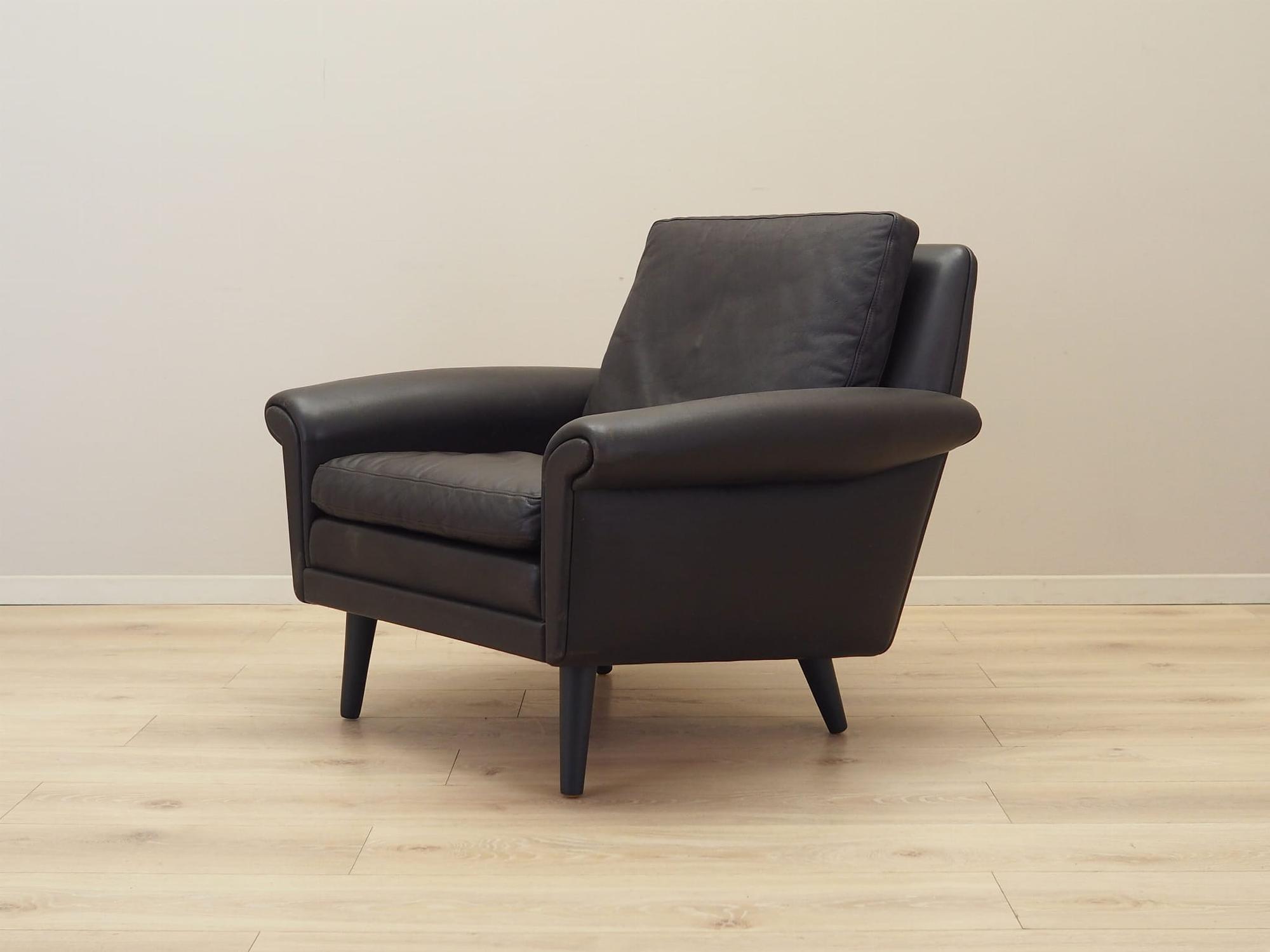Armchair Leather Brown 1960s 4