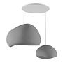 2-Flammig Wabi Sabi Rawbends Pendelleuchte Beton Grau 6