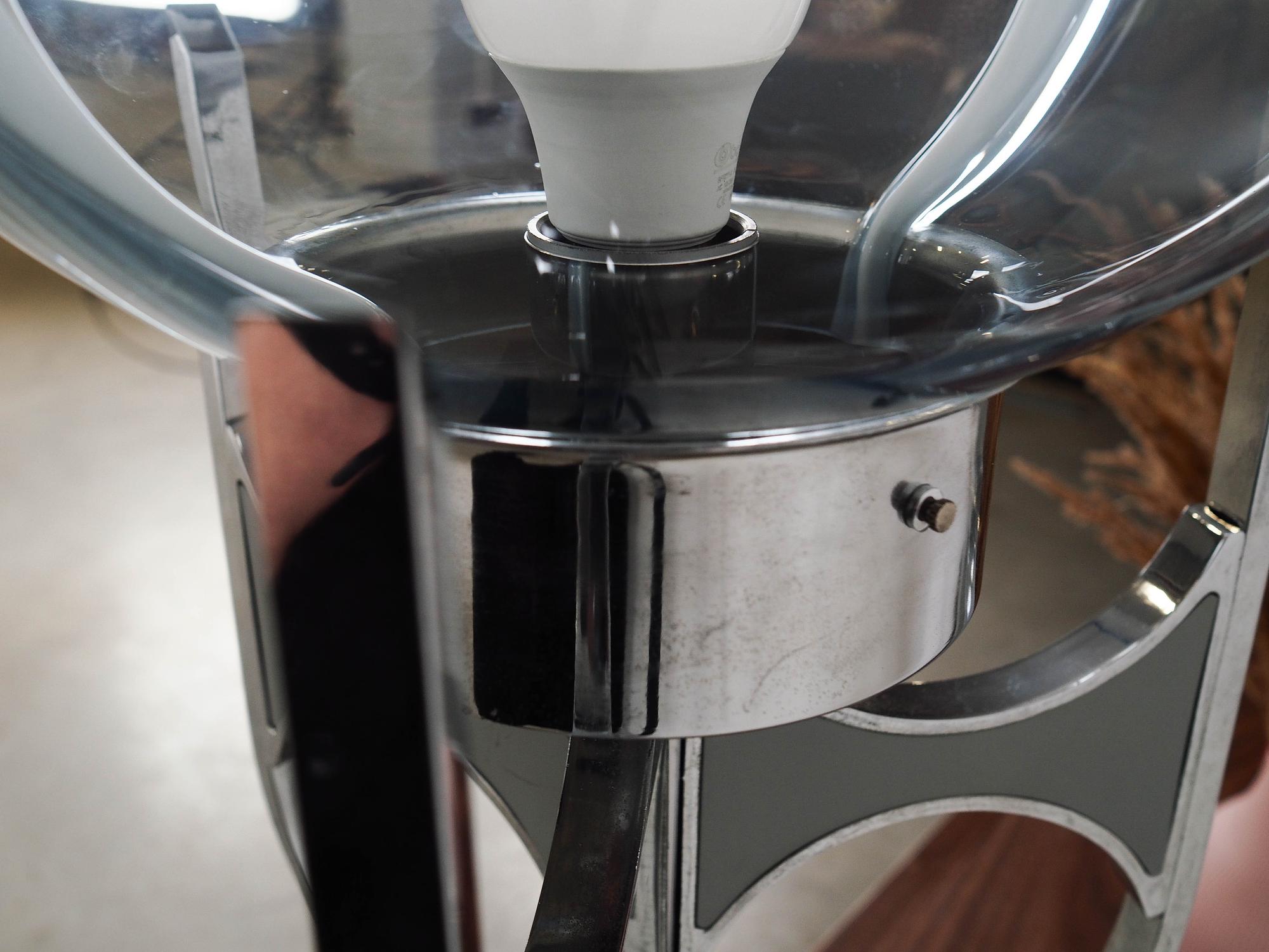 Stehlampe Murano-Glas Silber 1970er Jahre 12