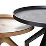Nikko I Side Table Set of 2 Aluminum Brass Black 3