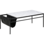 Foggia Salontafel Metall Stein Schwarz Weiß  0